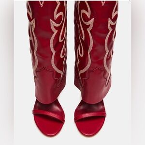 Steve Madden Red Heeled Boots